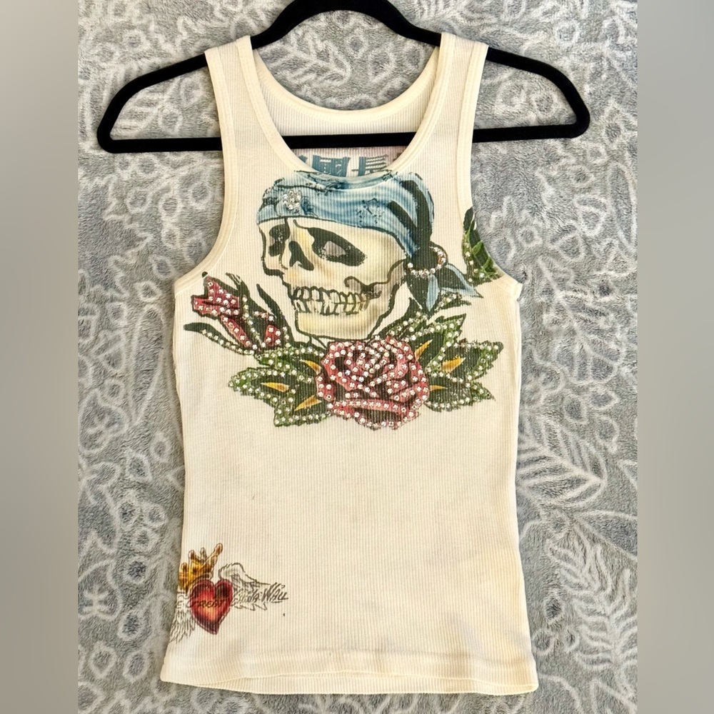 Great China Wall Swarovski Crystal Tank Top Sz M